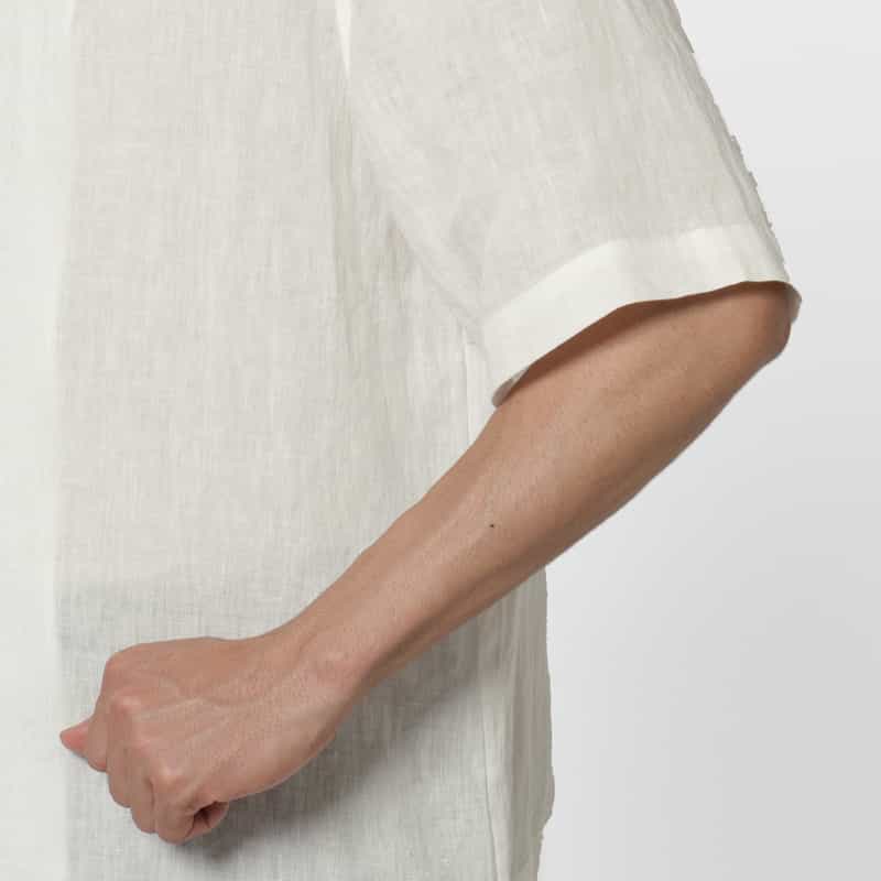 COMMAS COMMAS＜コンマ＞ リネンシャツ WHITE