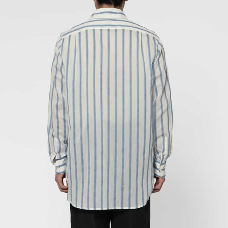 COMMAS COMMAS＜コンマ＞ ストライプ柄カジュアルシャツ LIGHT BLUE
