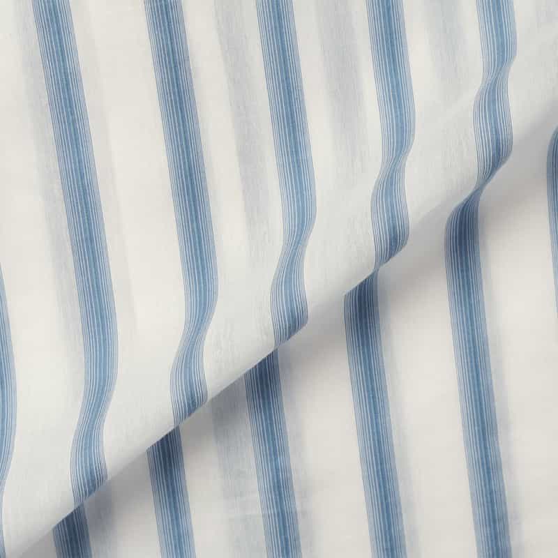 COMMAS COMMAS＜コンマ＞ ストライプ柄カジュアルシャツ LIGHT BLUE