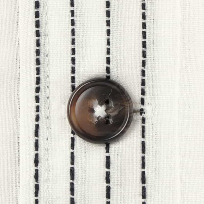 COMMAS COMMAS＜コンマ＞ ストライプ柄オーバーサイズシャツ WHITE