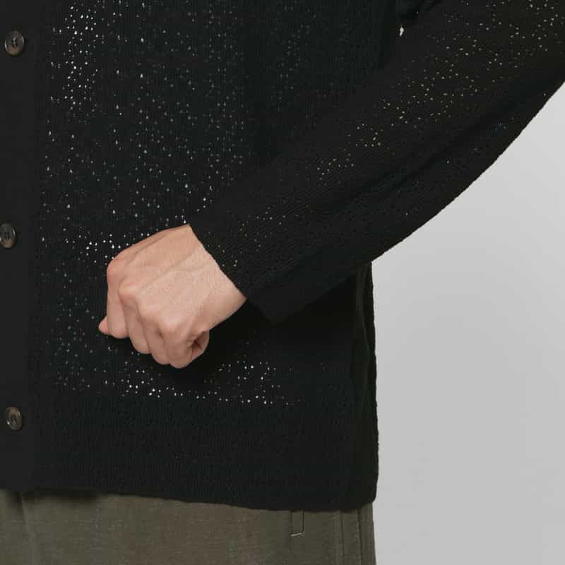 COMMAS COMMAS＜コンマ＞ ニットカーディガン BLACK