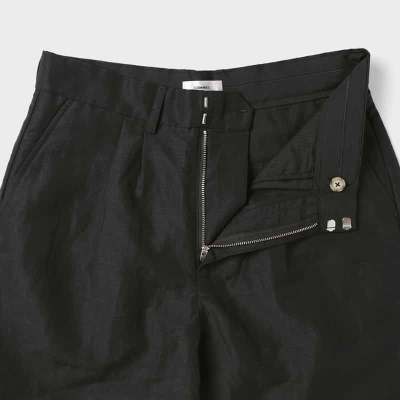 COMMAS COMMAS＜コンマ＞ タック入りパンツ BLACK