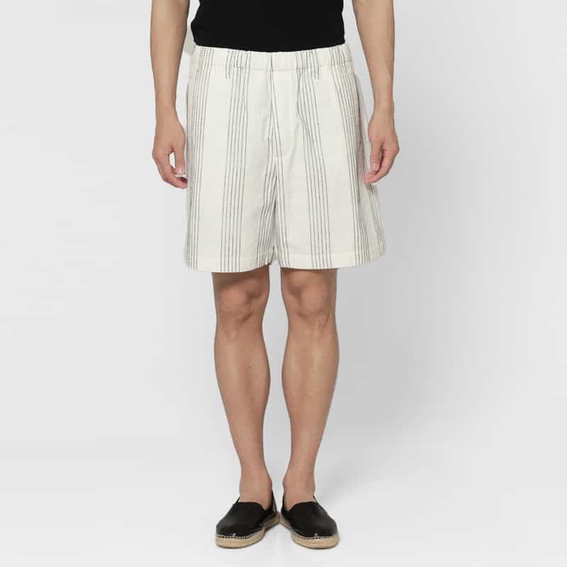 COMMAS COMMAS＜コンマ＞ ストライプ柄ショーツ WHITE