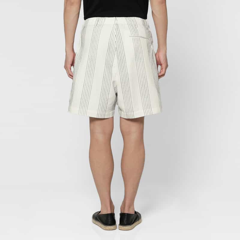 COMMAS COMMAS＜コンマ＞ ストライプ柄ショーツ WHITE