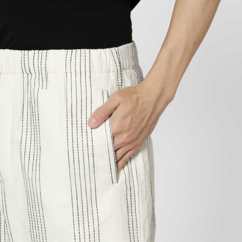 COMMAS COMMAS＜コンマ＞ ストライプ柄ショーツ WHITE