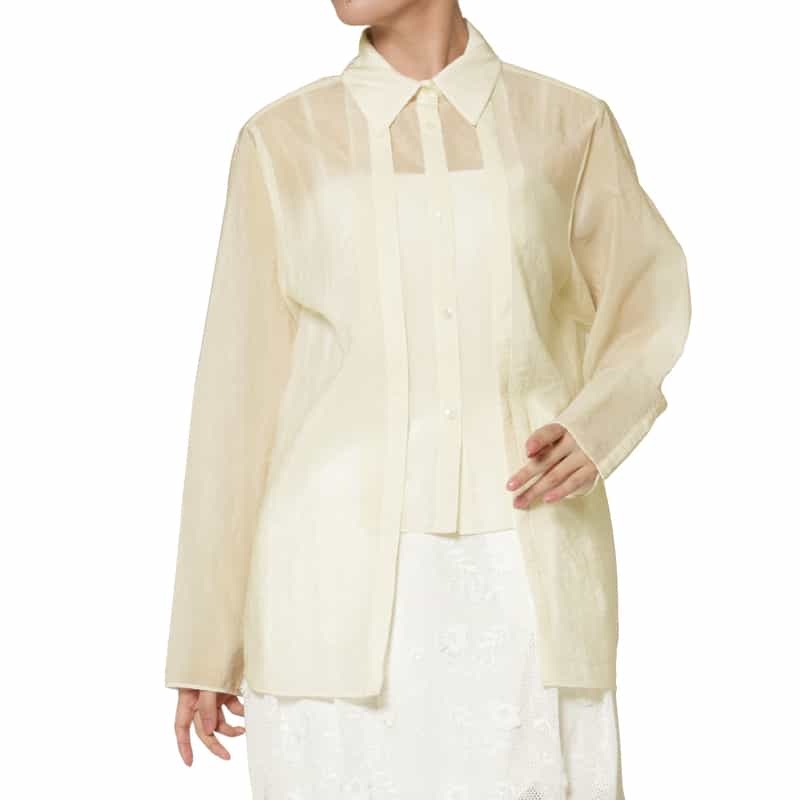 ATELIER EDITION ATELIER EDITION ＜アトリエ エディション＞シアー素材シャツ IVORY
