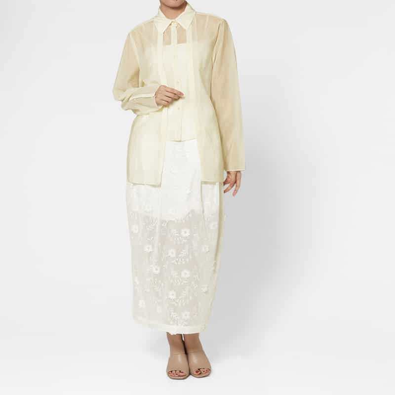 ATELIER EDITION ATELIER EDITION ＜アトリエ エディション＞シアー素材シャツ IVORY