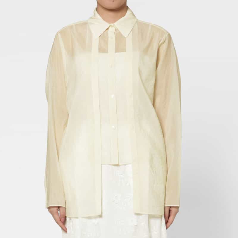 ATELIER EDITION ATELIER EDITION ＜アトリエ エディション＞シアー素材シャツ IVORY