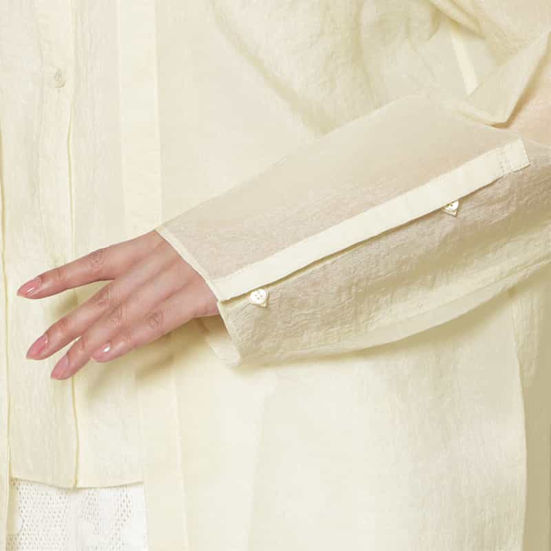 ATELIER EDITION ATELIER EDITION ＜アトリエ エディション＞シアー素材シャツ IVORY