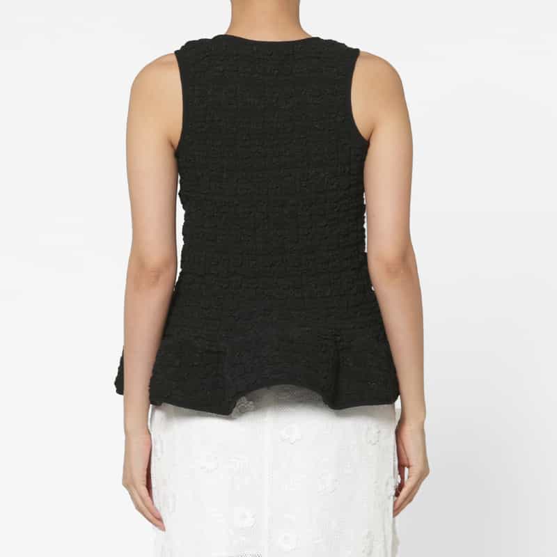 ATELIER EDITION ATELIER EDITION ＜アトリエ エディション＞フリルヘム ボリュームブラウス BLACK