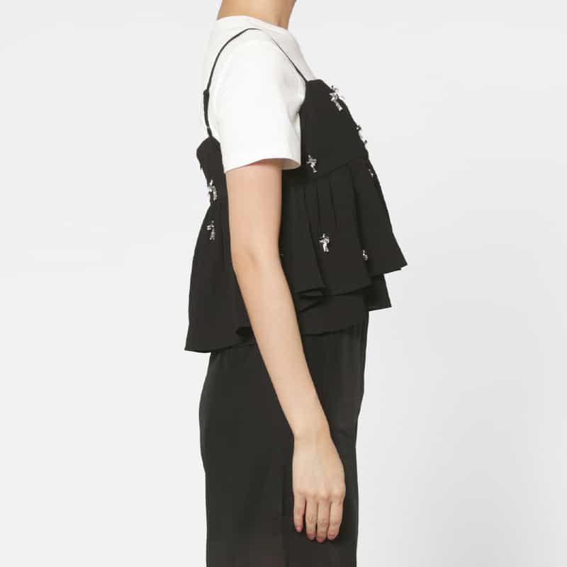 ATELIER EDITION ATELIER EDITION ＜アトリエ エディション＞ビーズ刺繍 キャミソール BLACK