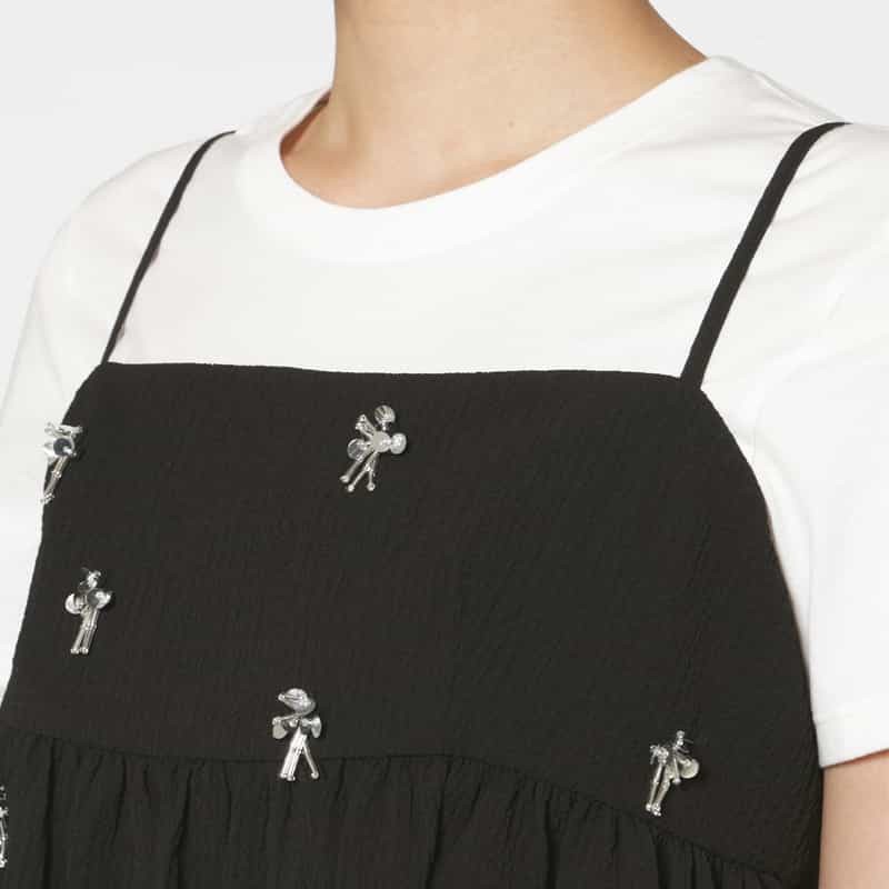 ATELIER EDITION ATELIER EDITION ＜アトリエ エディション＞ビーズ刺繍 キャミソール BLACK