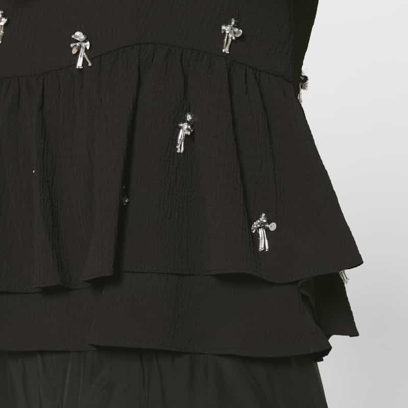 ATELIER EDITION ATELIER EDITION ＜アトリエ エディション＞ビーズ刺繍 キャミソール BLACK