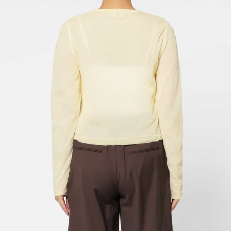 ATELIER EDITION ATELIER EDITION ＜アトリエ エディション＞シアーニットカーディガン YELLOW