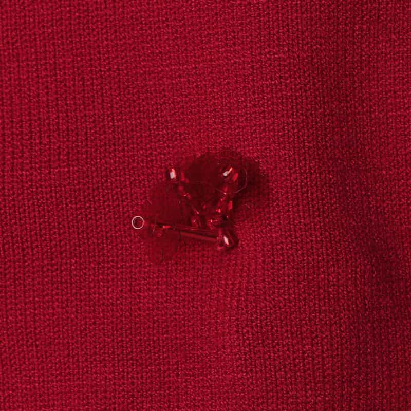 ATELIER EDITION ATELIER EDITION ＜アトリエ エディション＞ ビーズ刺繍ニットカーディガン RED