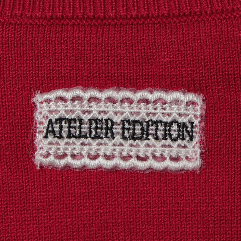 ATELIER EDITION ATELIER EDITION ＜アトリエ エディション＞ ビーズ刺繍ニットカーディガン RED