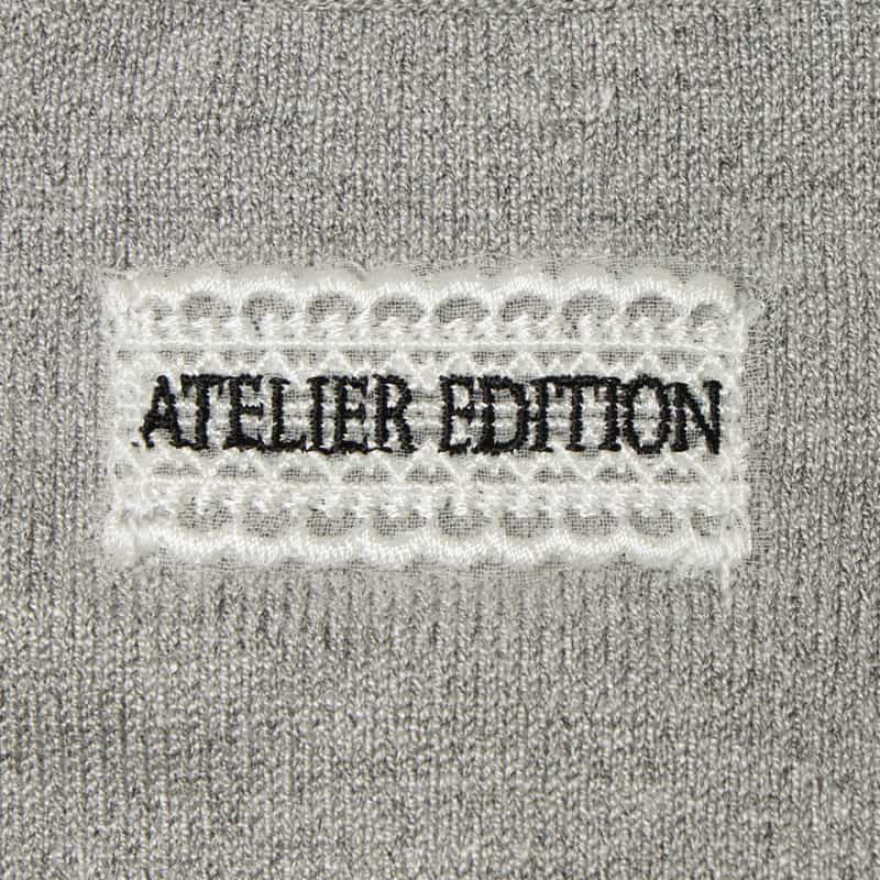 ATELIER EDITION ATELIER EDITION ＜アトリエ エディション＞バーニーズ　ニューヨーク限定 ビーズ刺繍ニットカーディガン GRAY