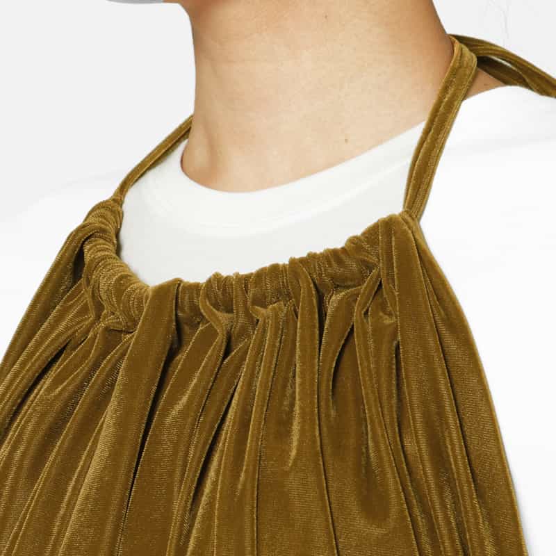 ATELIER EDITION ATELIER EDITION ＜アトリエ エディション＞ホルターネック フリルキャミソール BROWN