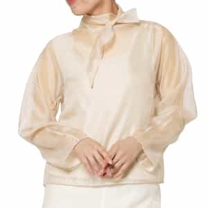 ATELIER EDITION ＜アトリエ エディション＞シアー素材 ボウタイブラウス