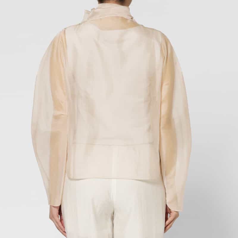 ATELIER EDITION ATELIER EDITION ＜アトリエ エディション＞シアー素材 ボウタイブラウス PINK