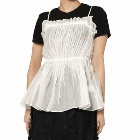 ATELIER EDITION ＜アトリエ エディション＞シアー素材 フリルキャミソール