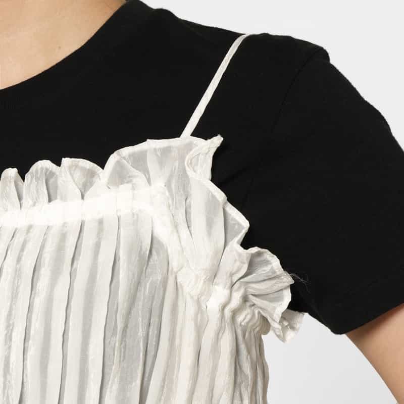 ATELIER EDITION ATELIER EDITION ＜アトリエ エディション＞シアー素材 フリルキャミソール WHITE