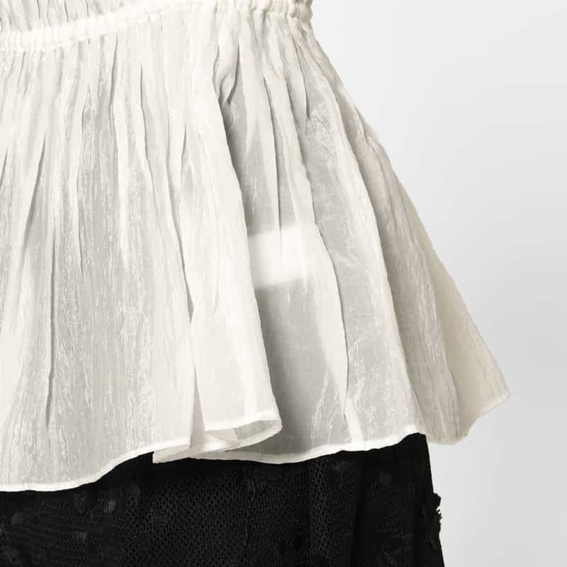 ATELIER EDITION ATELIER EDITION ＜アトリエ エディション＞シアー素材 フリルキャミソール WHITE