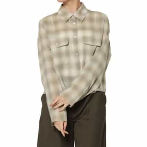 ATELIER EDITION ＜アトリエ エディション＞シアー素材 チェック柄クロップドシャツ