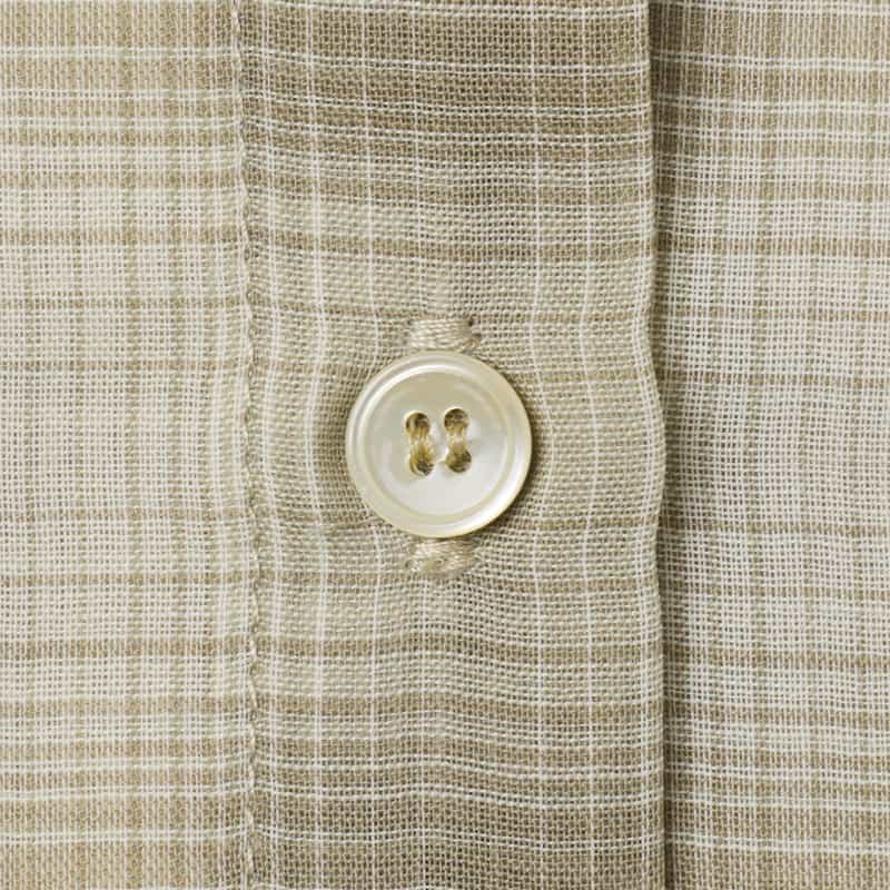 ATELIER EDITION ATELIER EDITION ＜アトリエ エディション＞シアー素材 チェック柄クロップドシャツ BEIGE