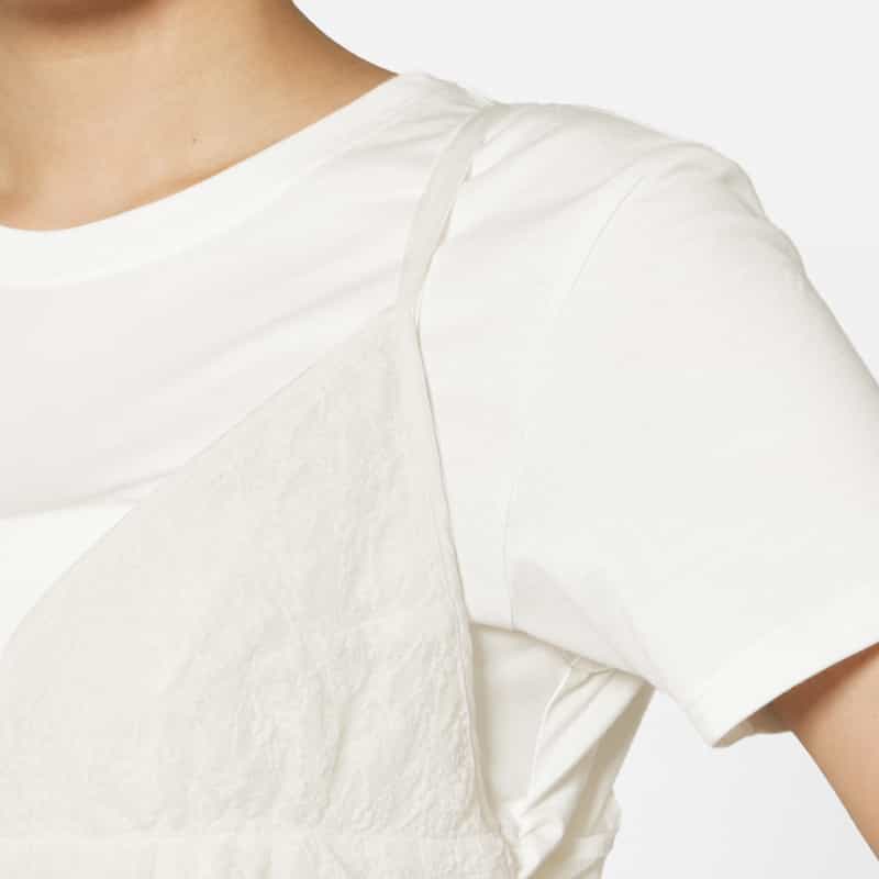 ATELIER EDITION ATELIER EDITION ＜アトリエ エディション＞シアー素材 レースヘム レイヤードドレス WHITE