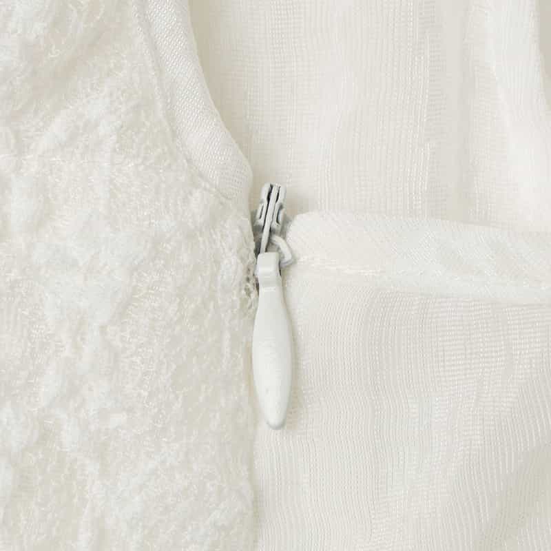 ATELIER EDITION ATELIER EDITION ＜アトリエ エディション＞シアー素材 レースヘム レイヤードドレス WHITE