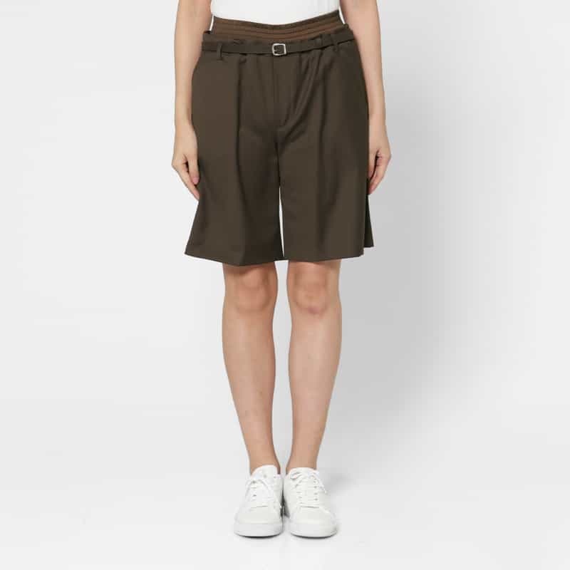 ATELIER EDITION ATELIER EDITION ＜アトリエ エディション＞ベルト付きショートパンツ BROWN