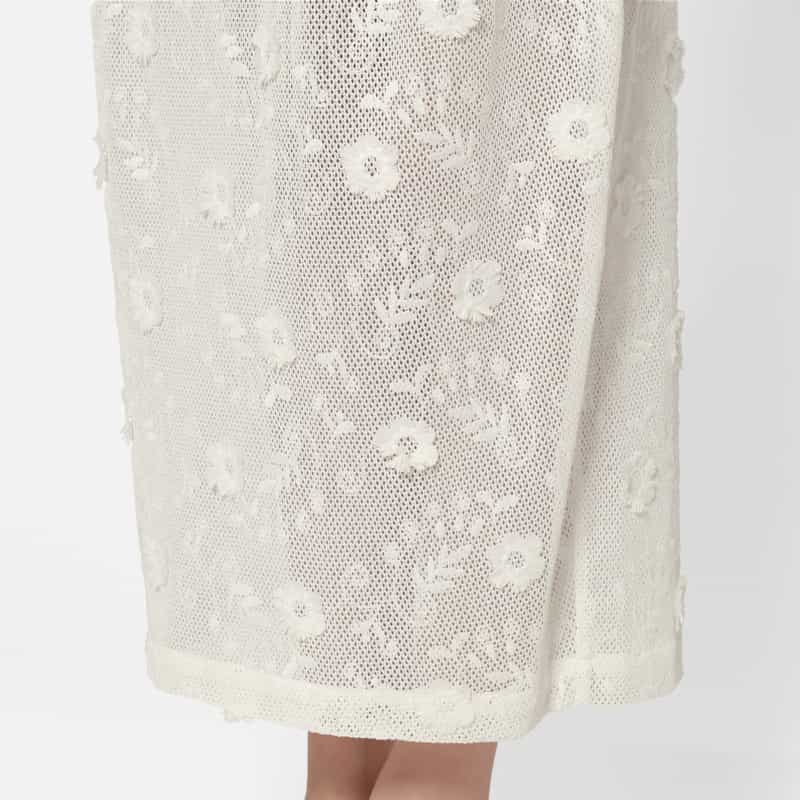 ATELIER EDITION ATELIER EDITION ＜アトリエ エディション＞フラワーレースロングスカート WHITE