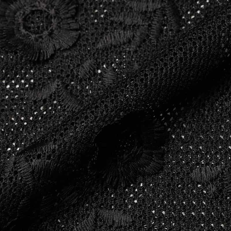 ATELIER EDITION ATELIER EDITION ＜アトリエ エディション＞フラワーレースロングスカート BLACK