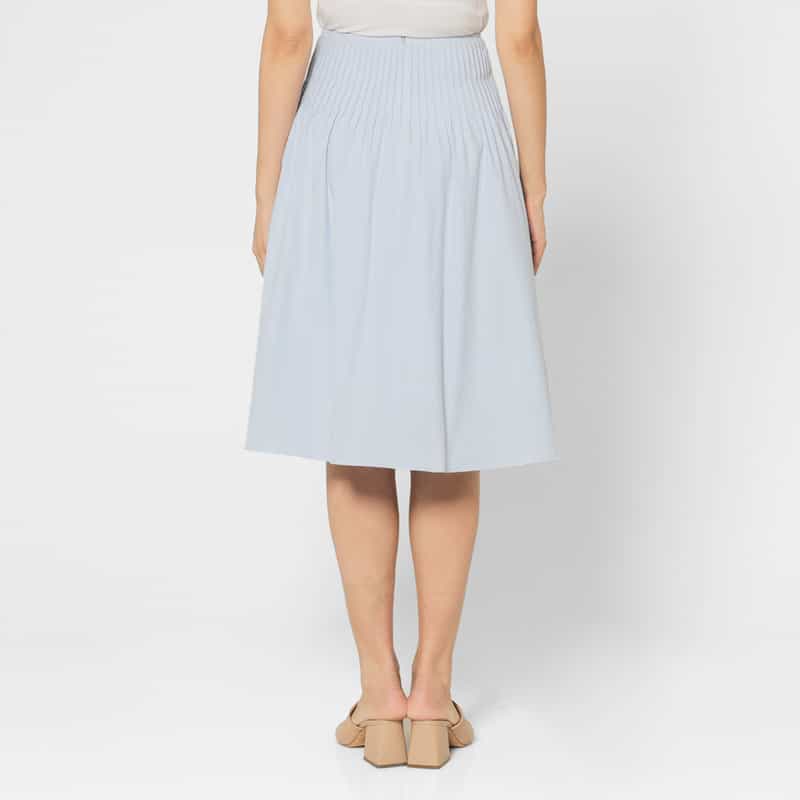ATELIER EDITION ATELIER EDITION ＜アトリエ エディション＞ステッチフレアスカート LIGHT BLUE