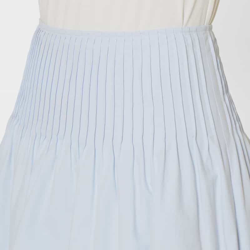 ATELIER EDITION ATELIER EDITION ＜アトリエ エディション＞ステッチフレアスカート LIGHT BLUE