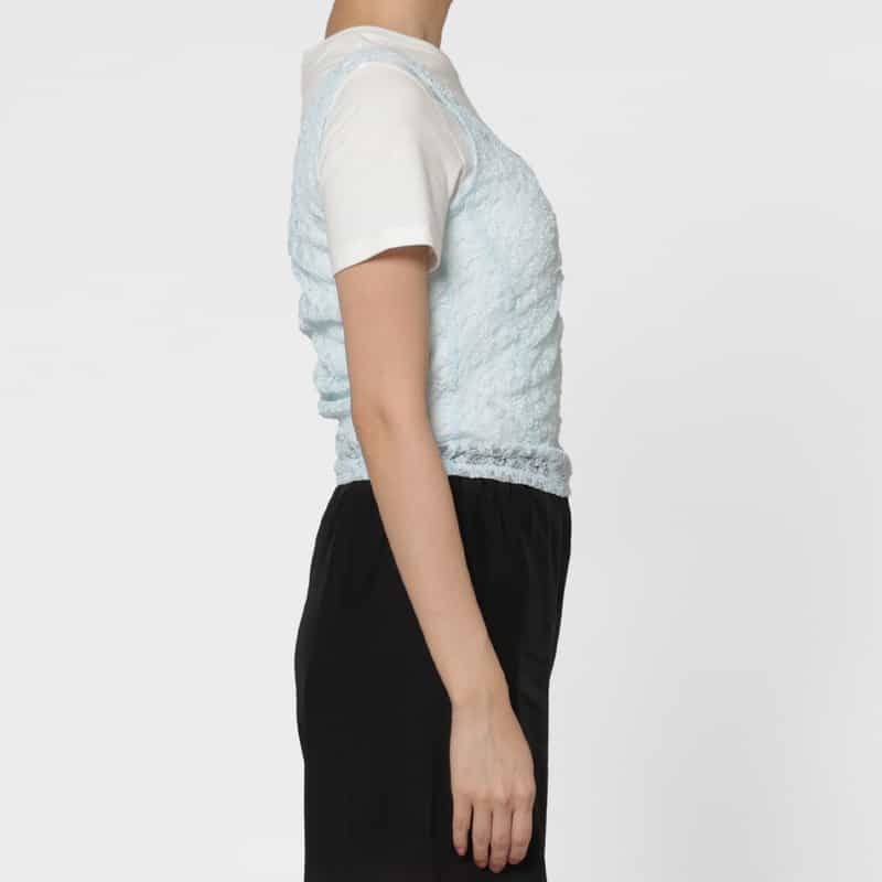 ATELIER EDITION ATELIER EDITION ＜アトリエ エディション＞レーストップキャミソール LIGHT BLUE