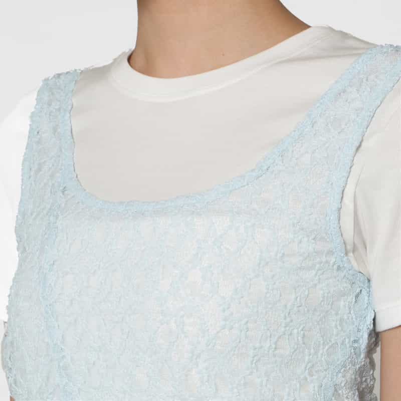 ATELIER EDITION ATELIER EDITION ＜アトリエ エディション＞レーストップキャミソール LIGHT BLUE