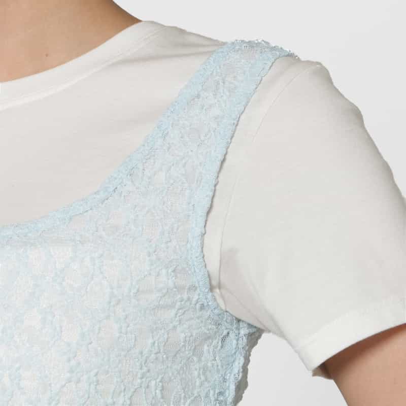 ATELIER EDITION ATELIER EDITION ＜アトリエ エディション＞レーストップキャミソール LIGHT BLUE