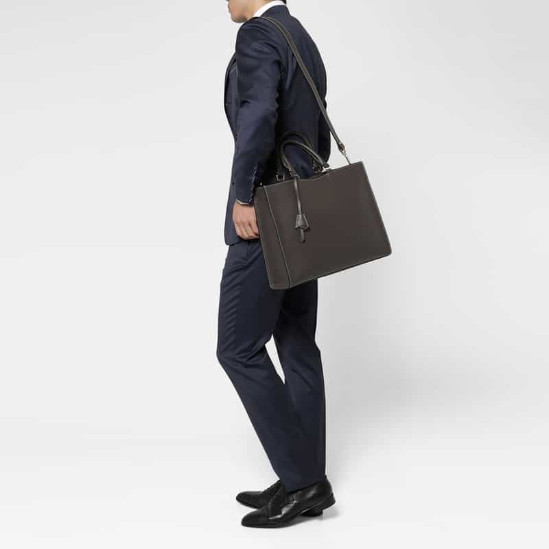 BOLDRINI SELLERIA BOLDRINI SELLERIA＜ボルドリーニ セレリア＞ ブリーフケース GRAY