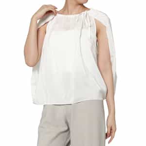 THE LOOM ＜ザ ルーム＞ シアー素材 ケープデザインブラウス