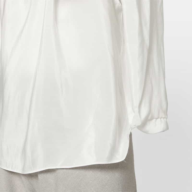 THE LOOM THE LOOM ＜ザ ルーム＞ シアー素材 ケープデザインブラウス WHITE