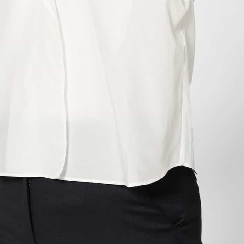 THE LOOM THE LOOM ＜ザ ルーム＞ シアー素材 パフスリーブボリュームブラウス WHITE