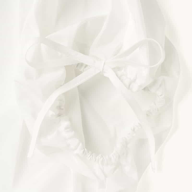 THE LOOM THE LOOM ＜ザ ルーム＞ シアー素材 パフスリーブボリュームブラウス WHITE