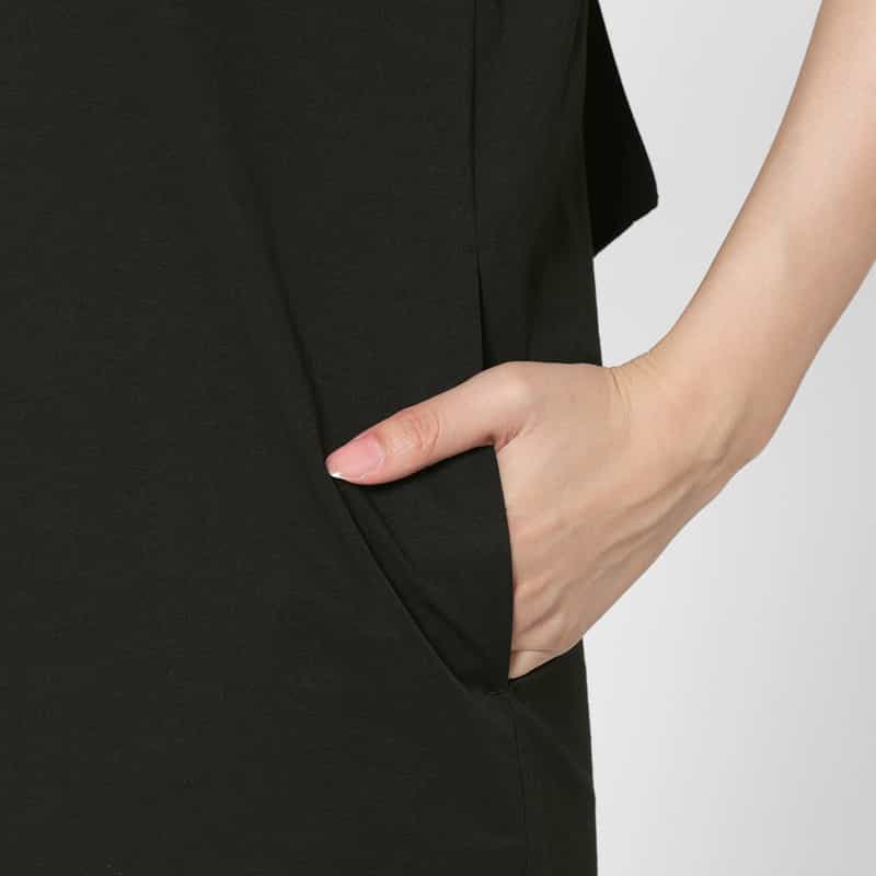 THE LOOM THE LOOM ＜ザ ルーム＞ バックリボン ロングドレス BLACK