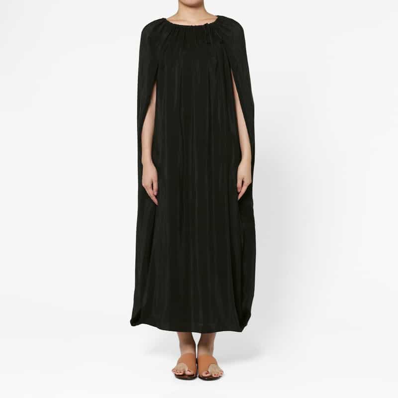 THE LOOM THE LOOM ＜ザ ルーム＞ ケープデザインドレス BLACK