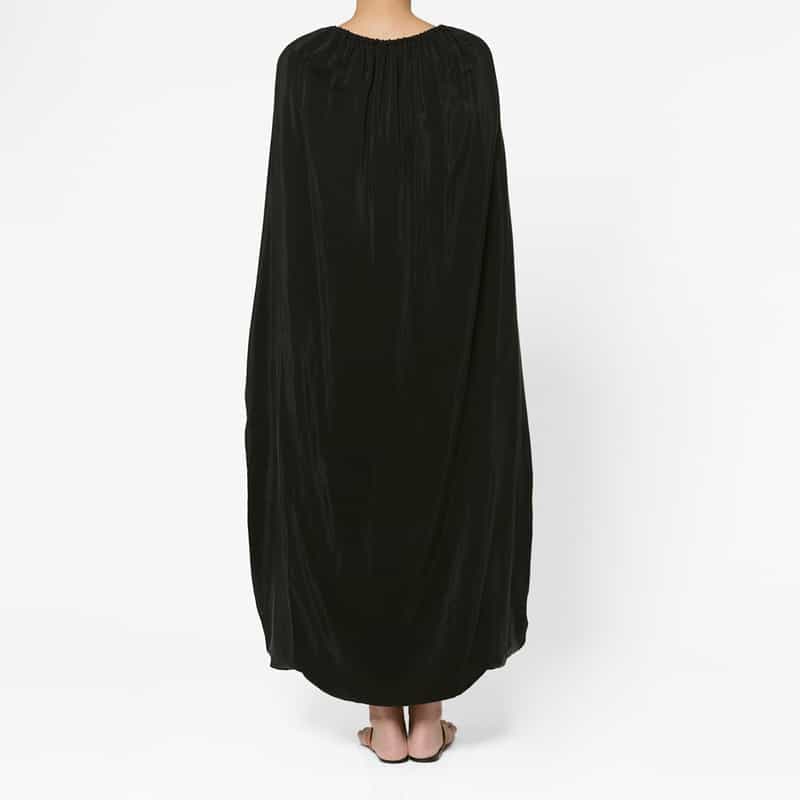 THE LOOM THE LOOM ＜ザ ルーム＞ ケープデザインドレス BLACK