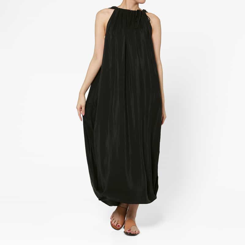 THE LOOM THE LOOM ＜ザ ルーム＞ ケープデザインドレス BLACK