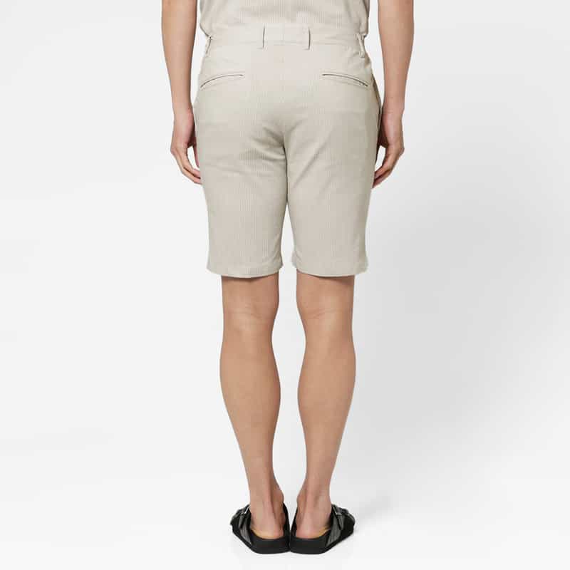 BARNEYS NEW YORK セットアップ ストライプ柄ストレッチショーツ BEIGE