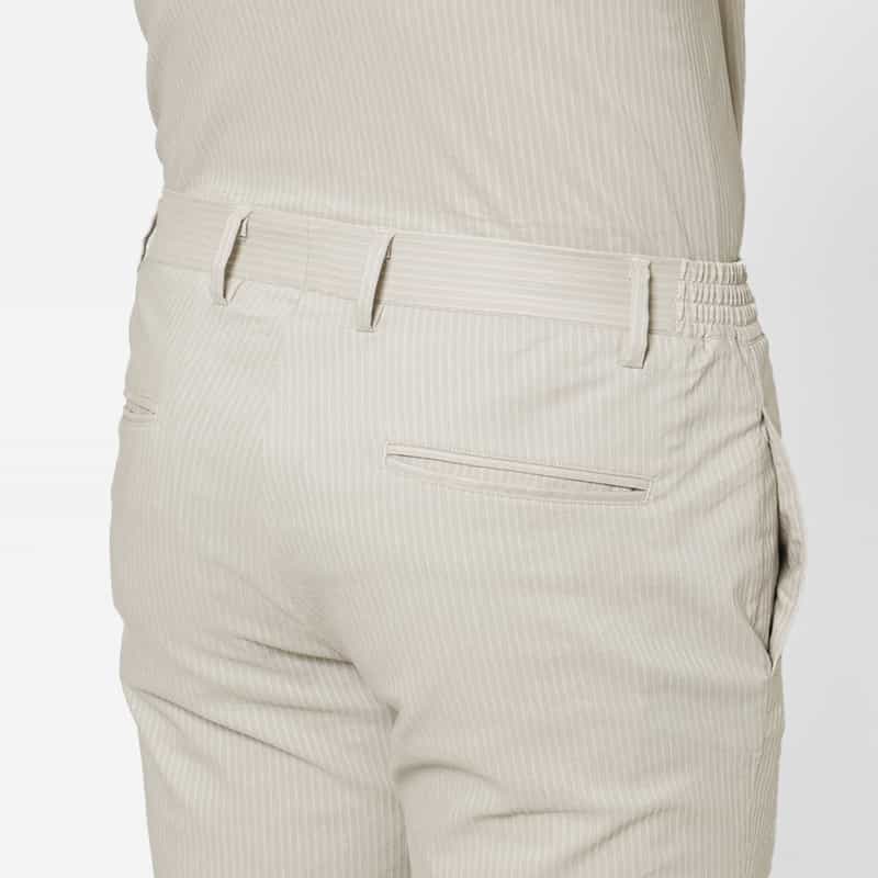 BARNEYS NEW YORK セットアップ ストライプ柄ストレッチショーツ BEIGE